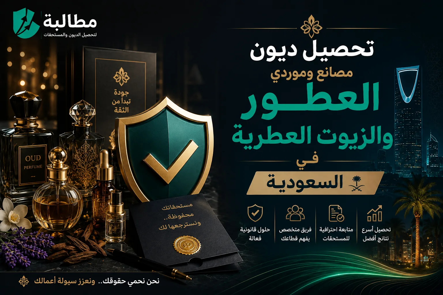 تحصيل ديون مصانع وموردي العطور والزيوت العطرية في السعودية