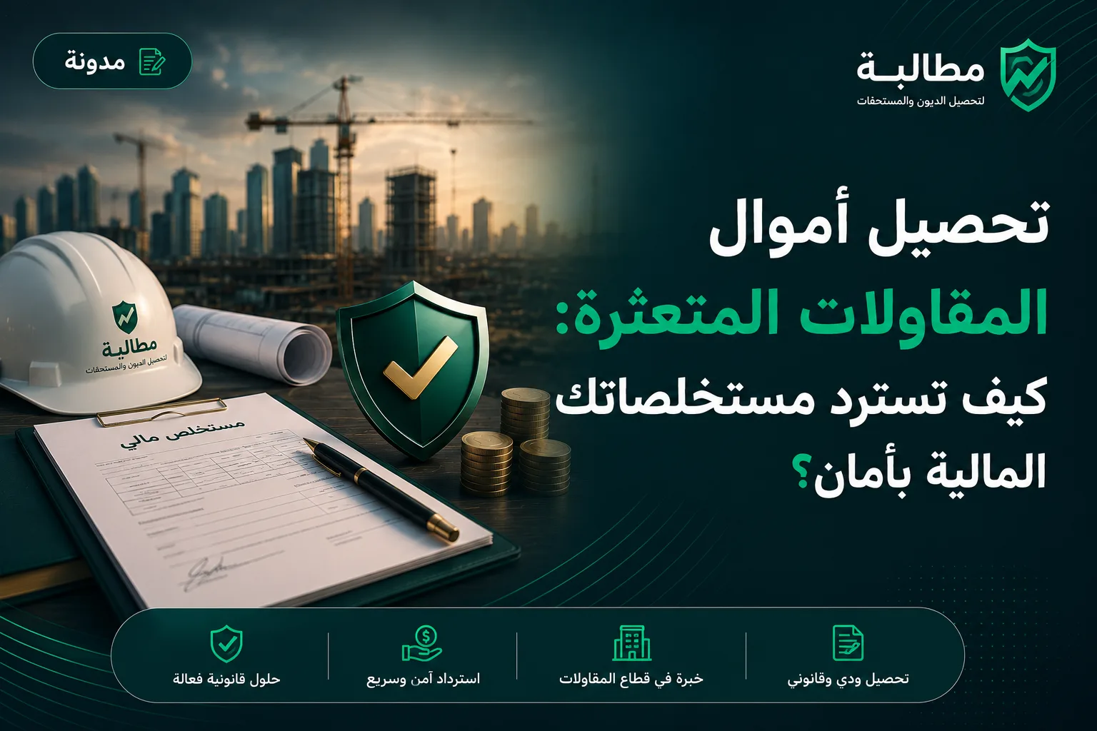 تحصيل أموال المقاولات المتعثرة: كيف تسترد مستخلصاتك المالية بأمان؟
